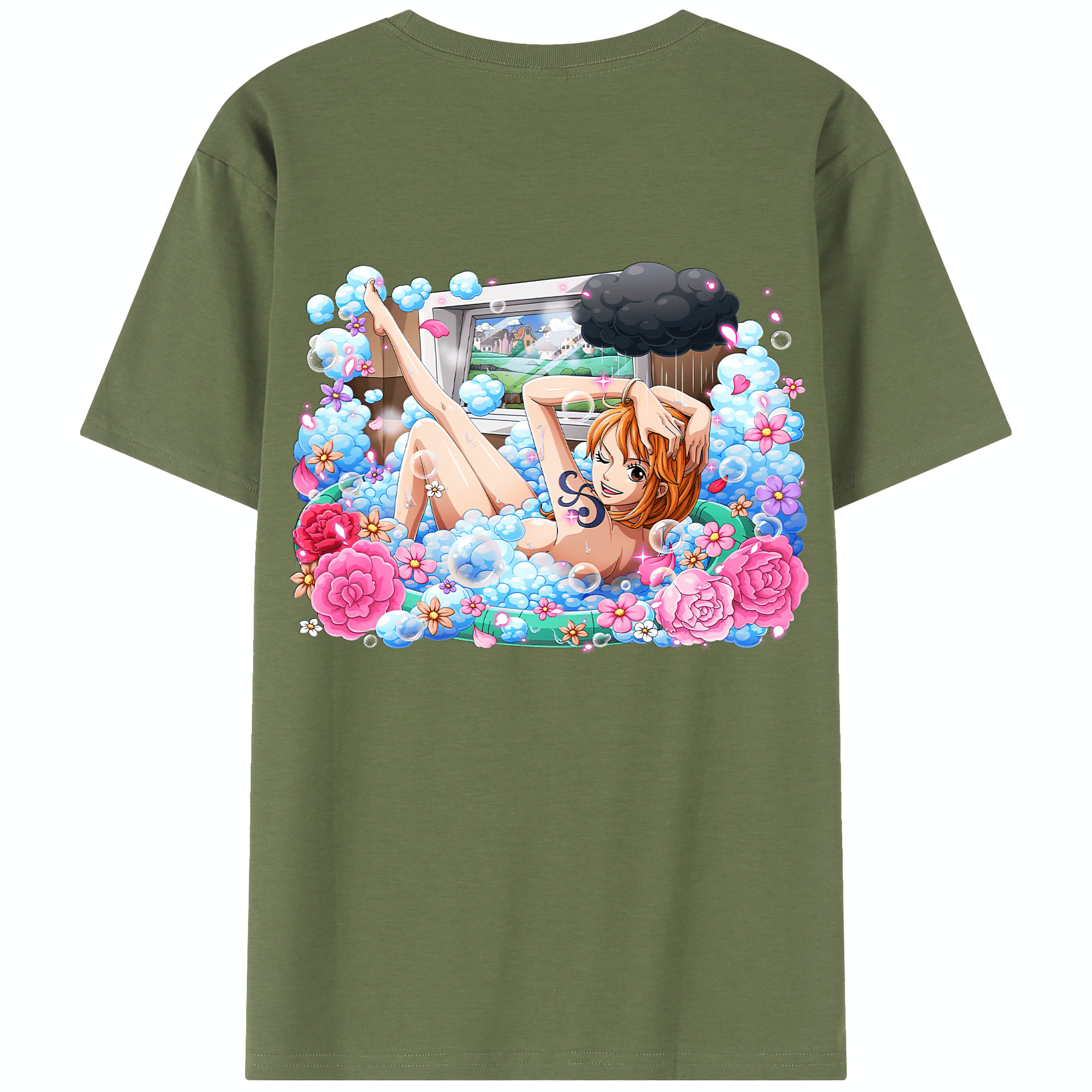 ワンピース ナミ ONE PIECE Nami 綿100％半袖Tシャツ（背面プリント）
